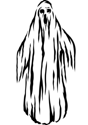 Scary Ghost Coloring Page